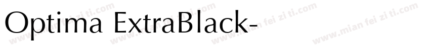 Optima ExtraBlack字体转换